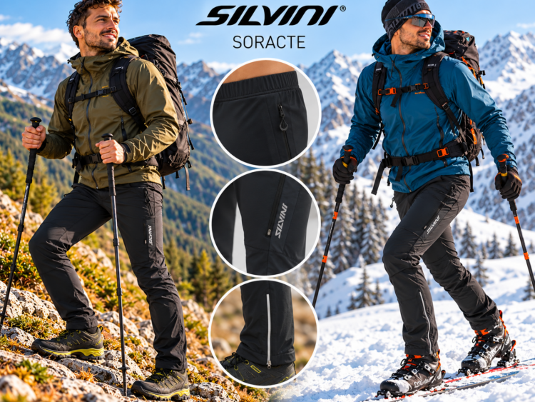 10% AKCIA new collection : Pánske membránové turistické nohavice SILVINI Soracte MP1144 black